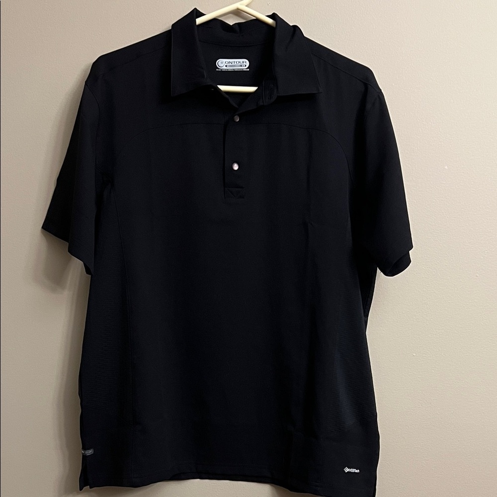 On Tour Men's Classic Black Polo Shirt